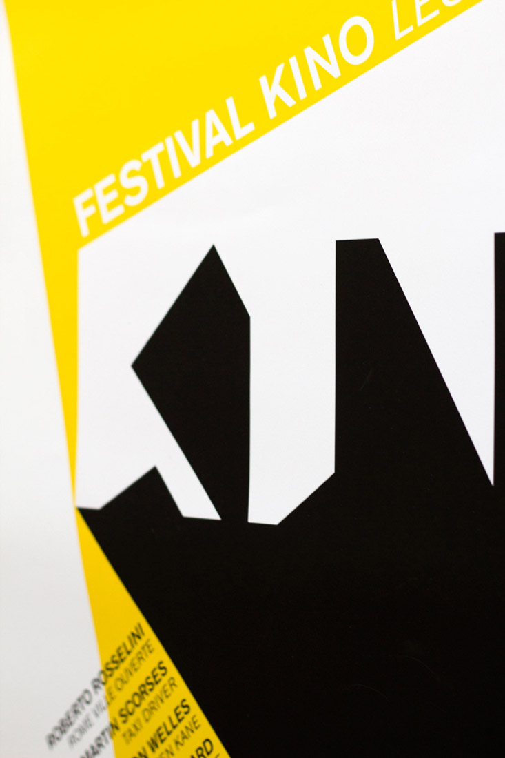 Festival Kino, affiche, graphisme, détail, typographie, lettres