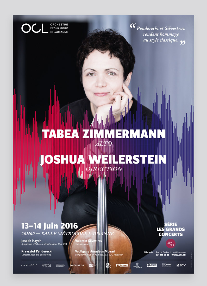 Orchestre de Chambre de Lausanne, affiche, graphisme, musique classique