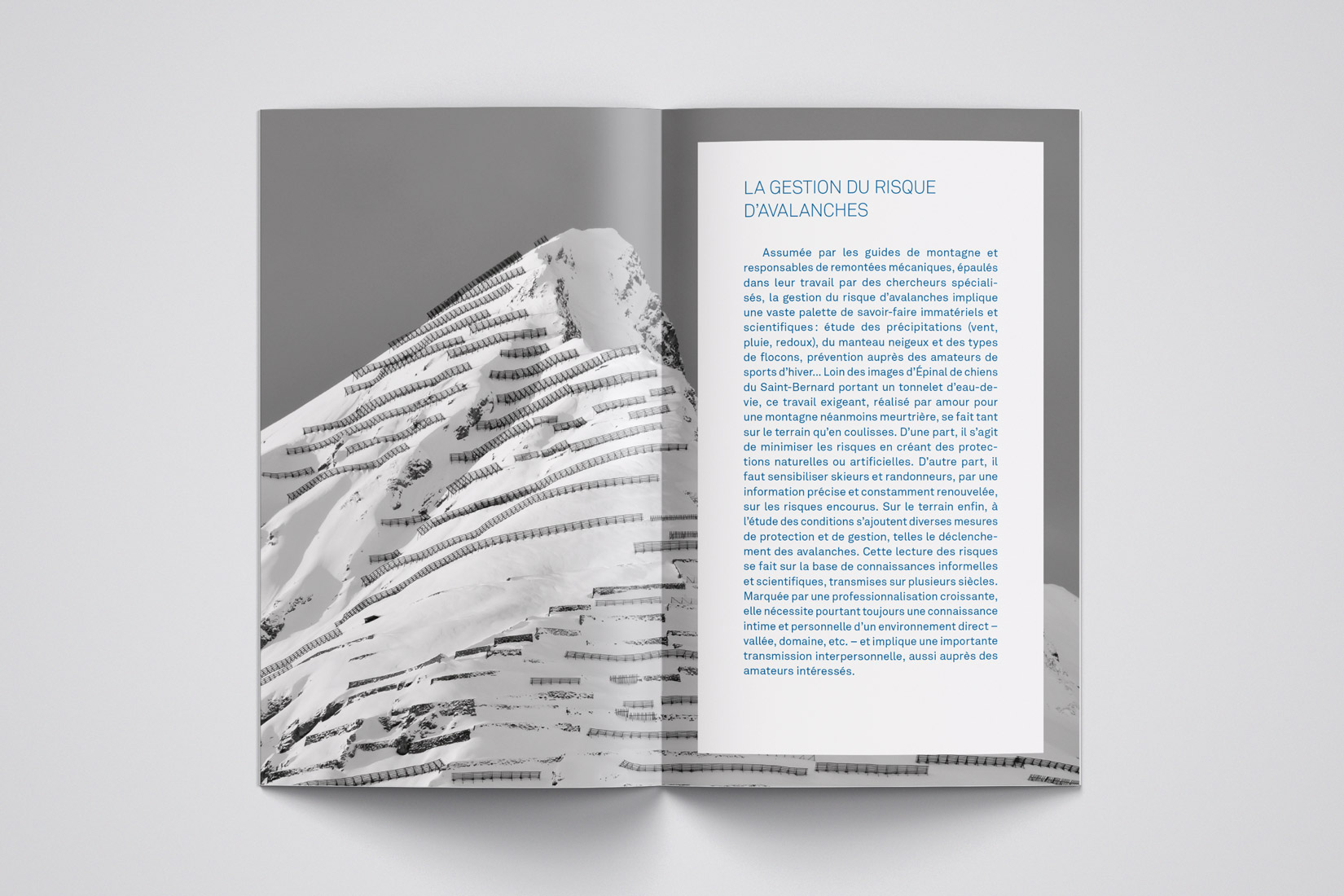 Mise en page, brochure, avalanches