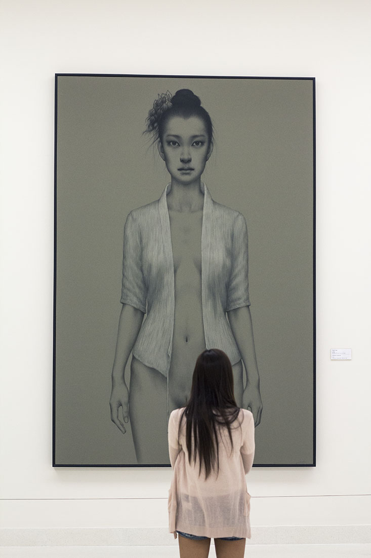 Nu, Face à face, art contemporain, jeunes femmes, regard, Lady, peinture, Veerasak Sassadee, MOCA Bangkok