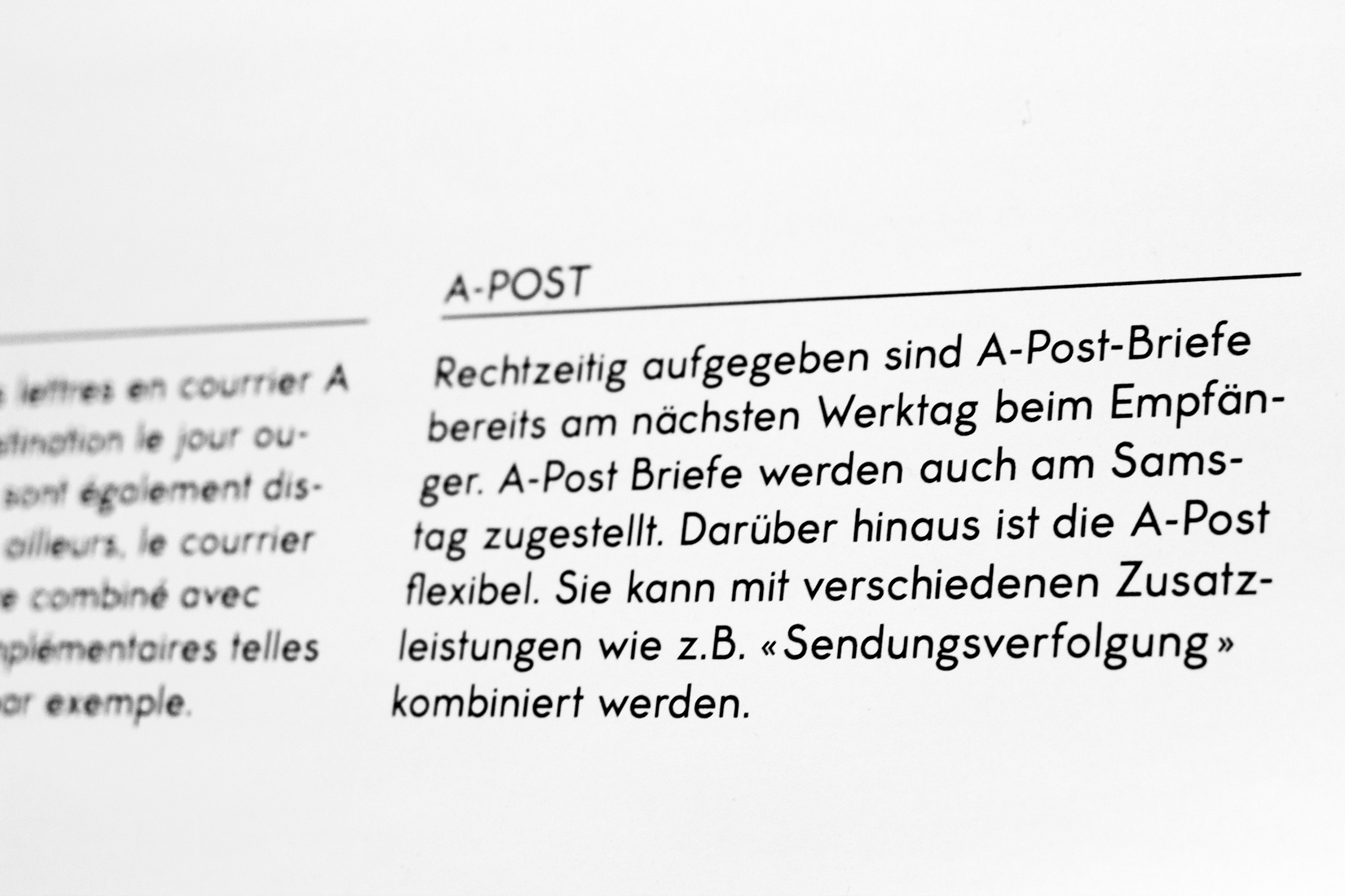 Postdienst Regular, typographie, fonte, linéale, détail
