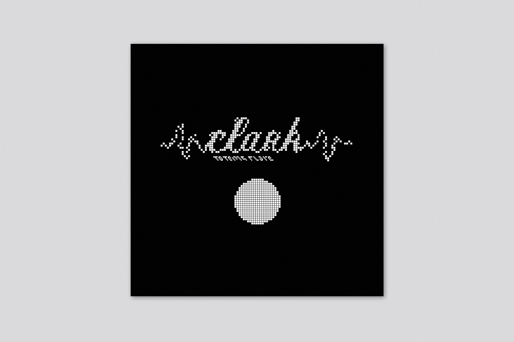 Clark Totems Flare, pochette d'album, typographie, pixel