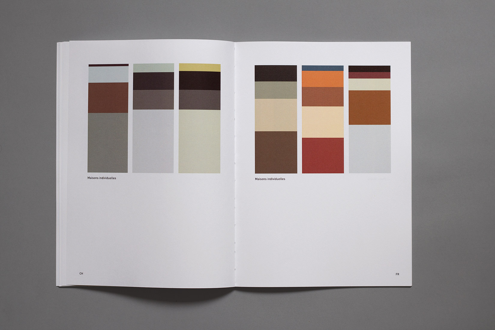 Graphisme, Suisse, France, lignes, surface, proportion de couleurs, maisons individuelles