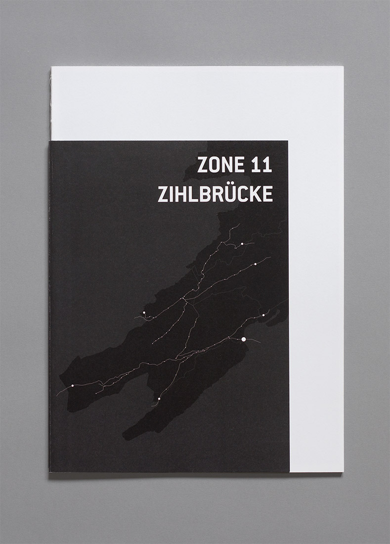 Zihlbrücke, Diplôme, graphisme, livre, zone 11, couverture, carte