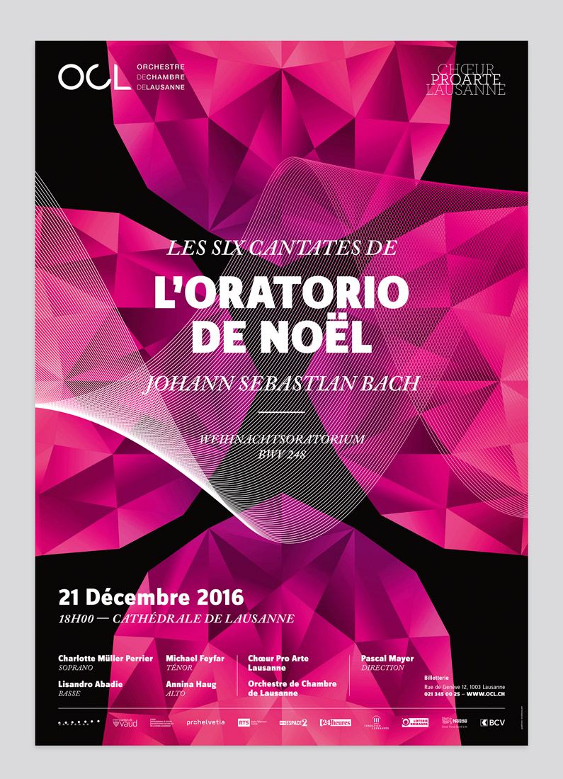 Orchestre de Chambre de Lausanne, affiche, graphisme, Noël