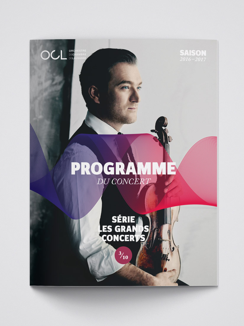 Lausanne Chamber Orchestra, program, graphic design