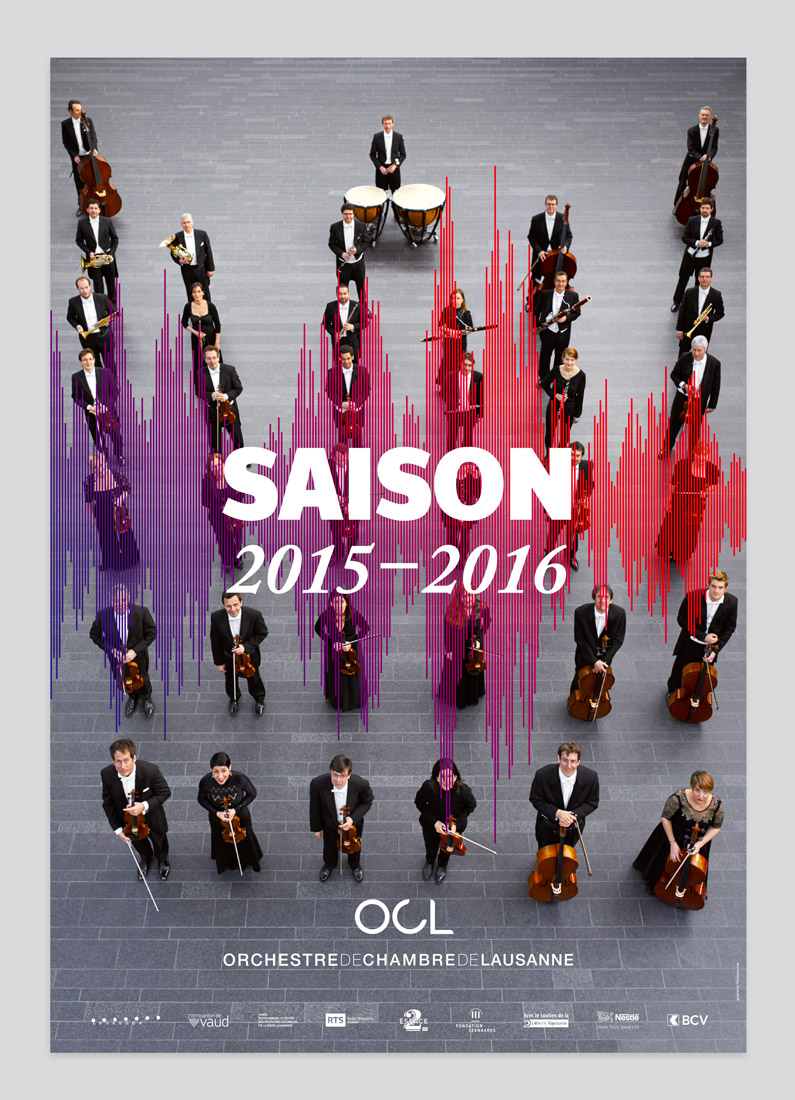 Orchestre de Chambre de Lausanne, affiche de saison, graphisme, musique classique