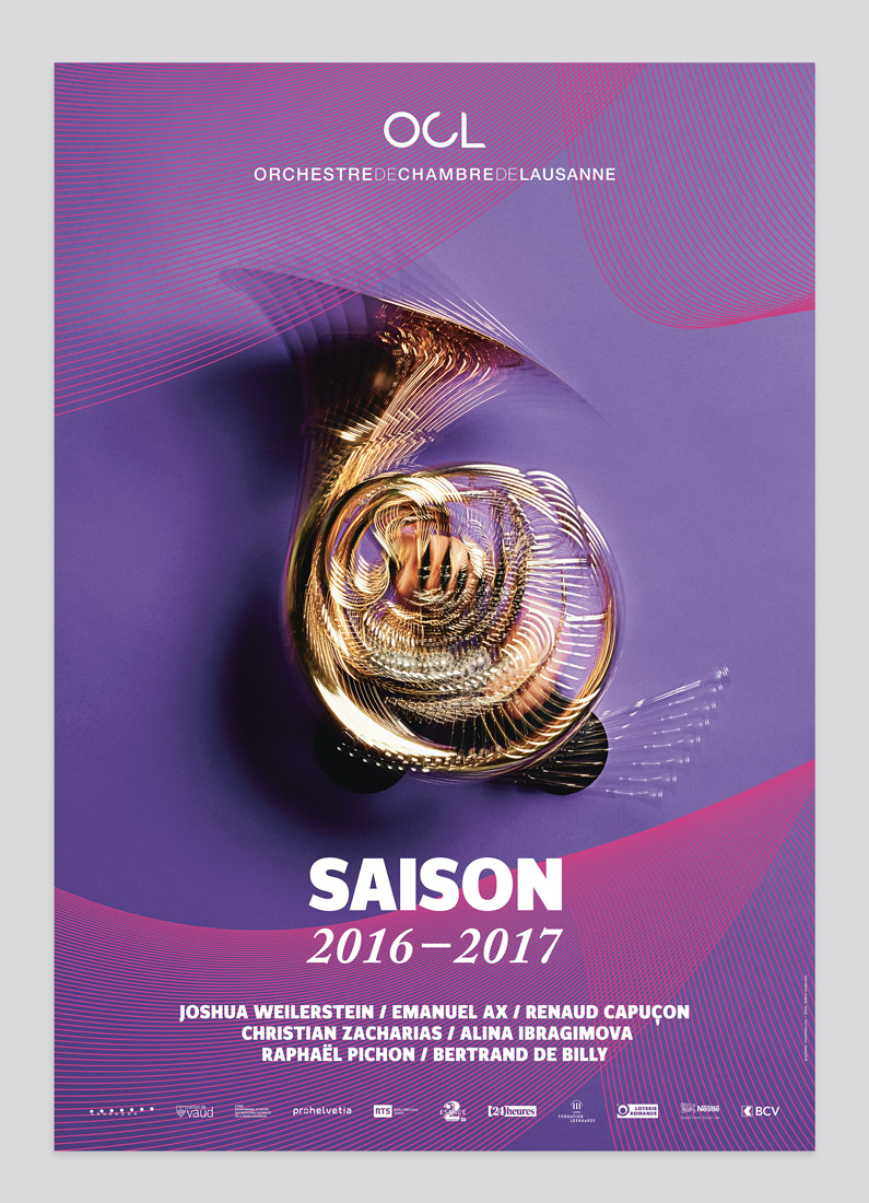 Orchestre de Chambre de Lausanne, affiche de saison, graphisme