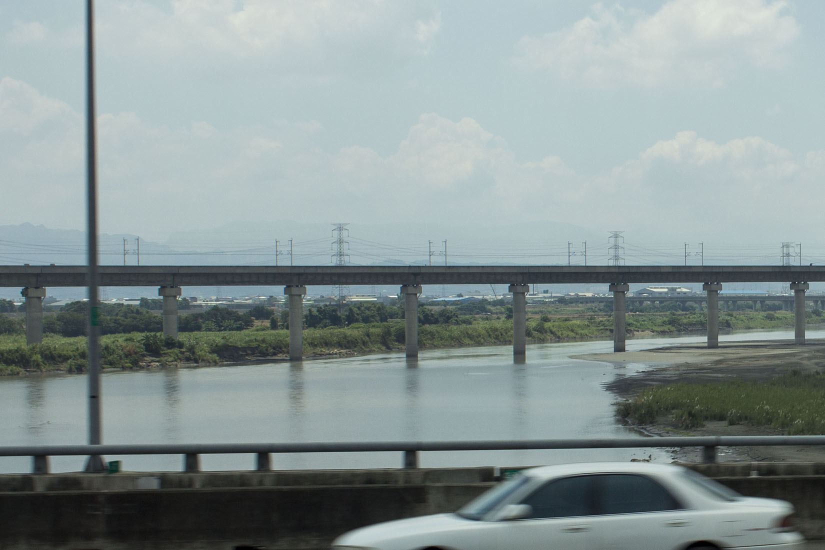 Taiwan, voyage, autoroute, pont, rivière